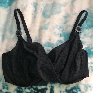 Black Leopard Bikini Top